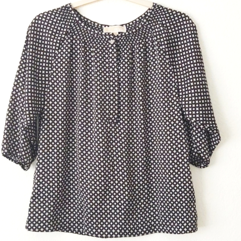 Michael Kors Polka Dot Blouse Black 4